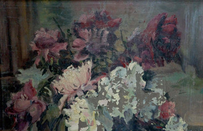 Sergey Fotievich Besedin's Oil Painting: Capturing the Beauty of Peonies