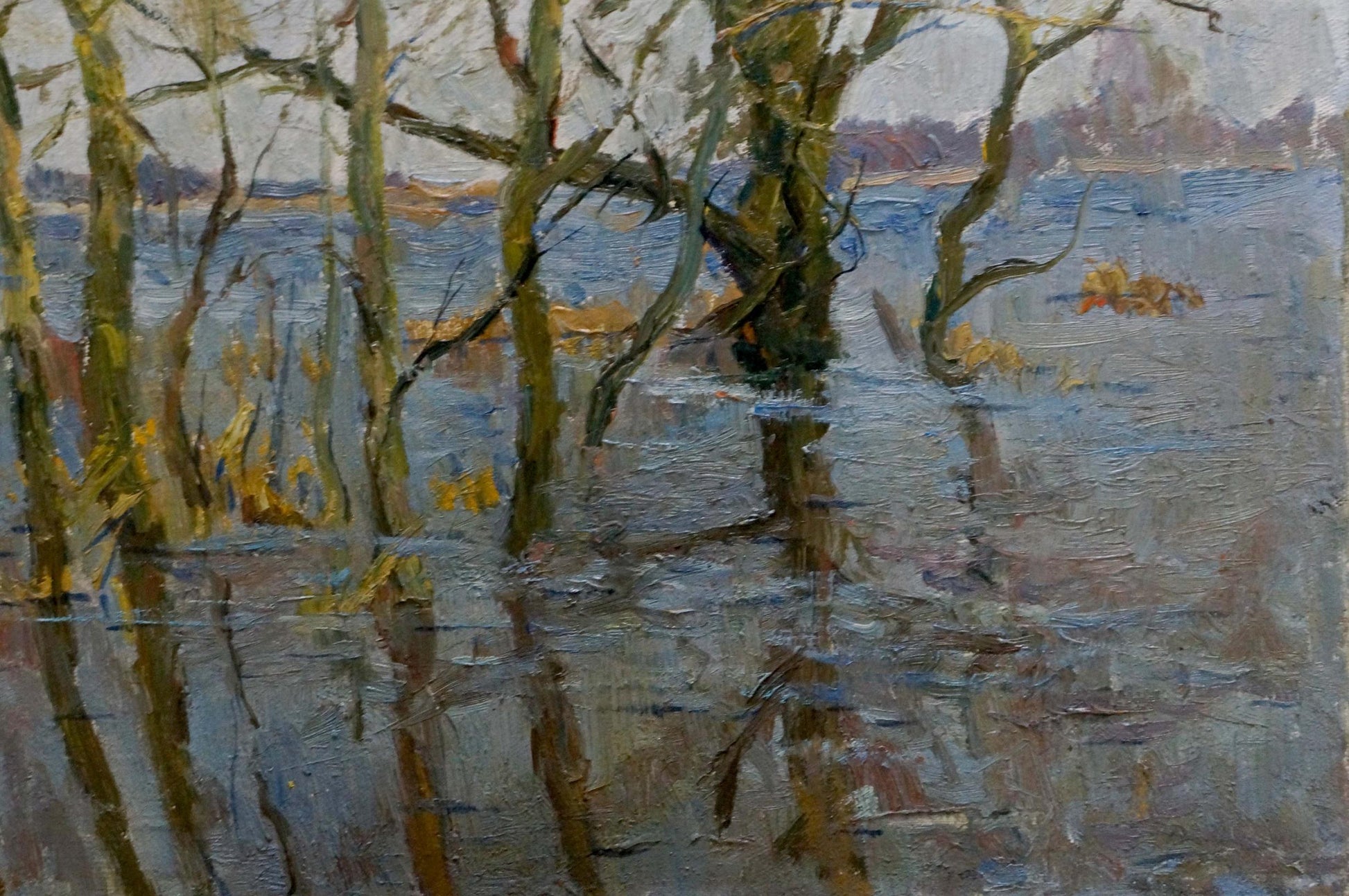 Oil painting Spring flood by Kogan-Shats Matvey Borisovich