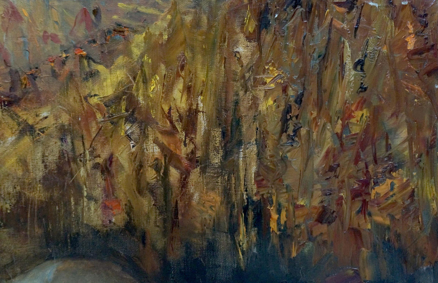 Oil painting Sleeping Girl by Korsun Leonid Vasilievich in warm yellows ochres