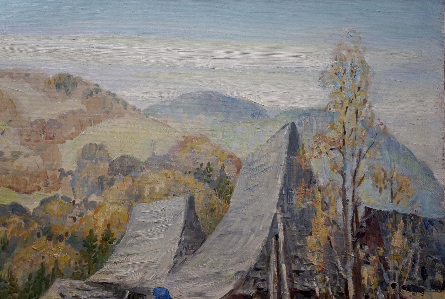 Oil painting of rustic Carpathian landscape by Limar Anatoly Pavlovich