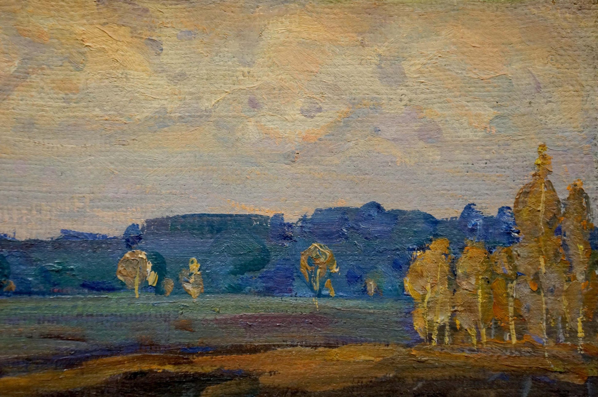 Sednev Tyukha Ivan Andreevich oil painting of serene golden landscape