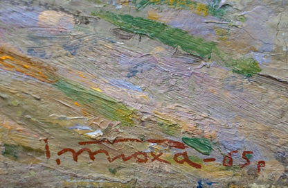 Textured impasto oil painting landscape by Sednev Tyukha Ivan Andreevich