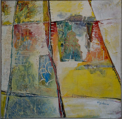 Abstract church landscape oil painting by Kryukov Vasily Ivanovich