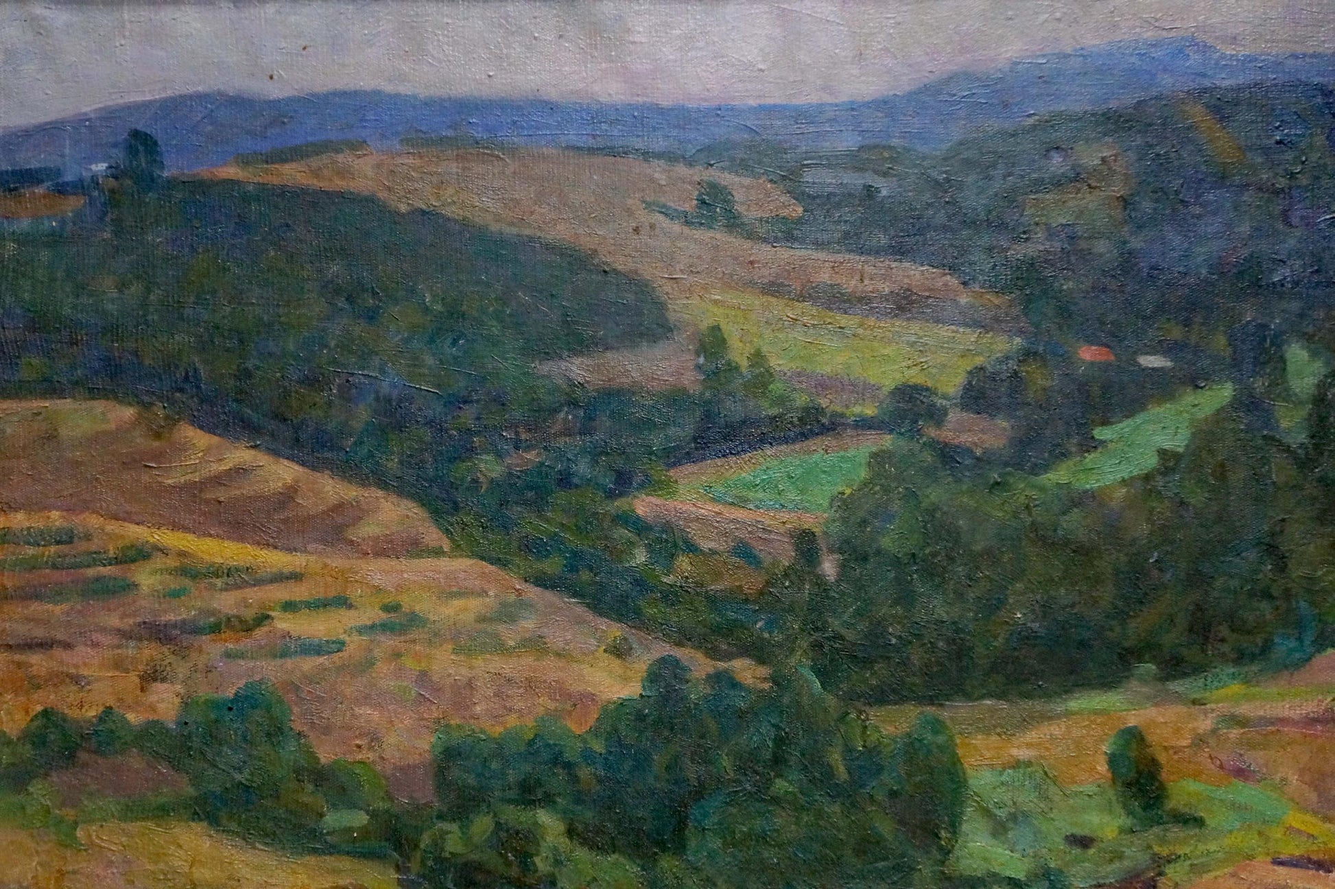 Oil painting of rolling hills by Ovsyannikova Evgenia Ivanovna