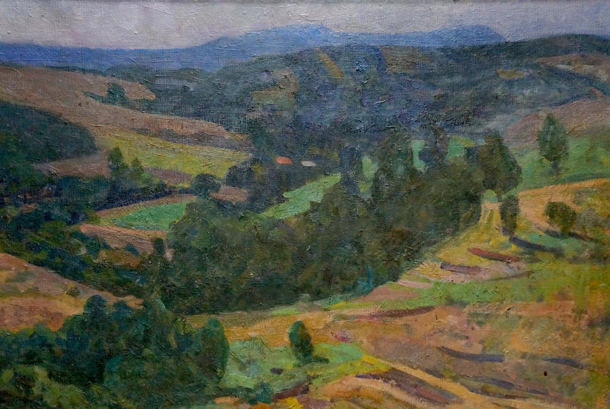 Oil painting of rolling hills by Ovsyannikova Evgenia Ivanovna
