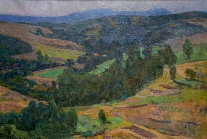Oil painting of rolling hills by Ovsyannikova Evgenia Ivanovna