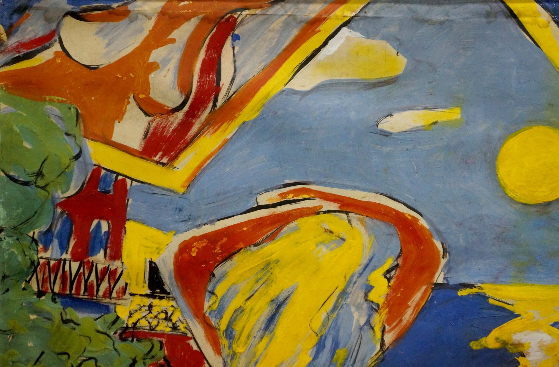 Vibrant abstract oil painting by Sirenko Valentin Stepanovich, woman and mirrors