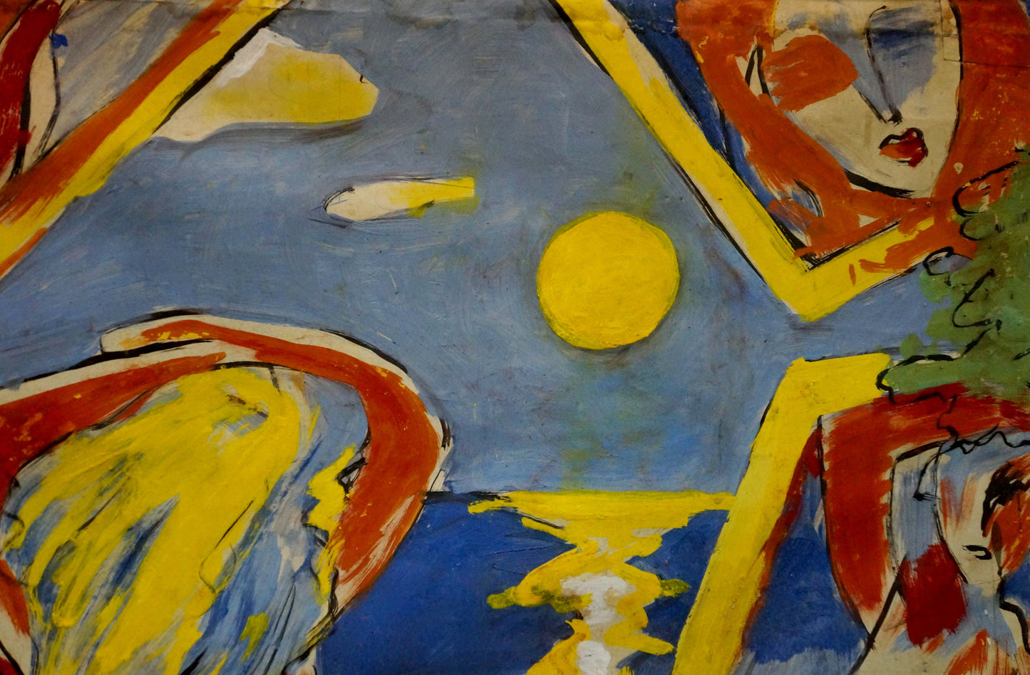 Abstract oil painting Woman and Mirrors by Sirenko Valentin Stepanovich