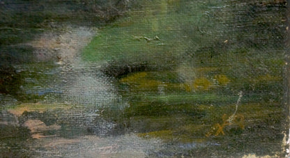 Oil painting Gifts of nature by Nikolay Petrovich Krymov, textured impressionistic green hues