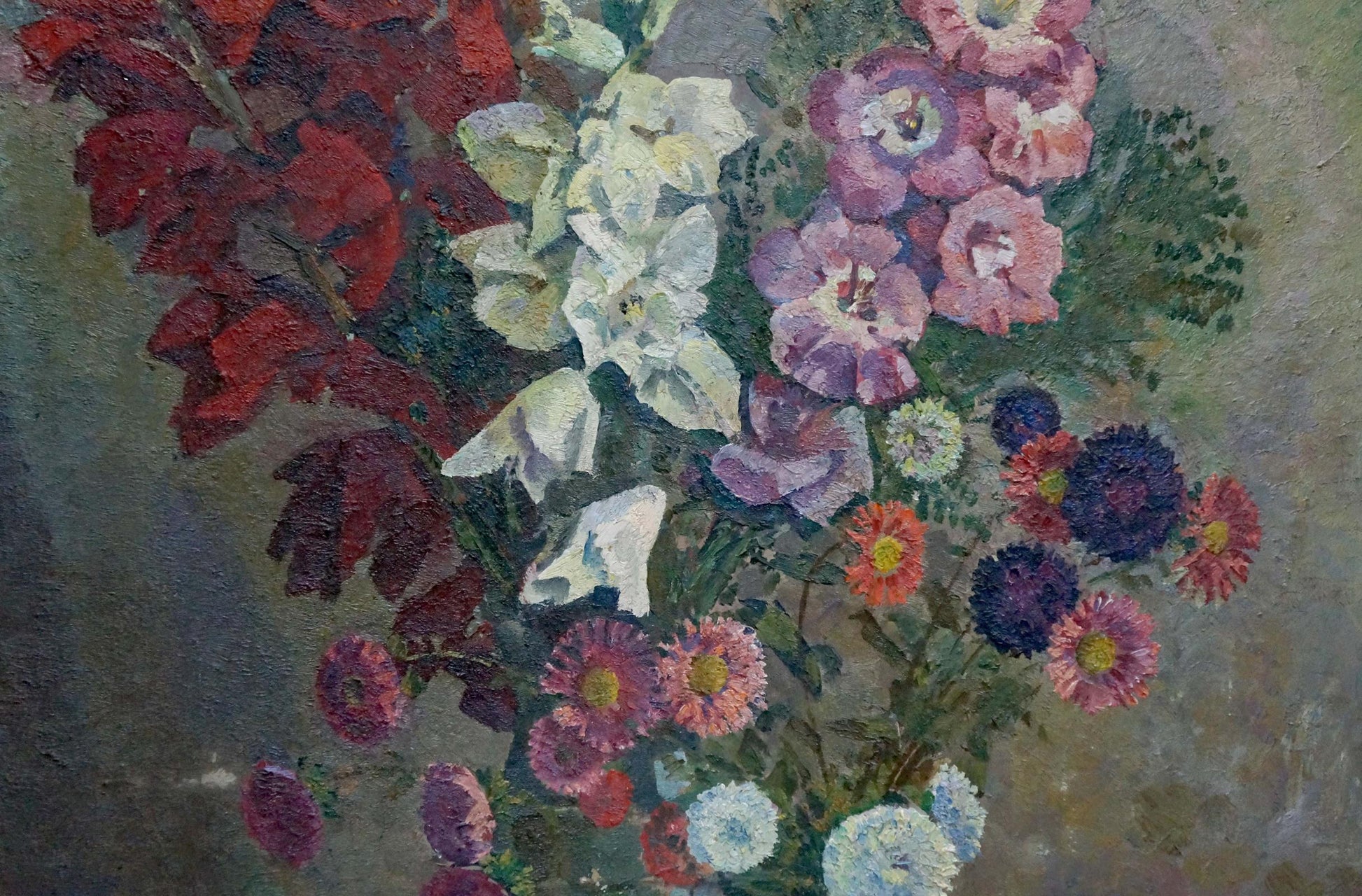 Oil painting of vibrant mixed flowers by Khokhlov Fedor Ivanovich