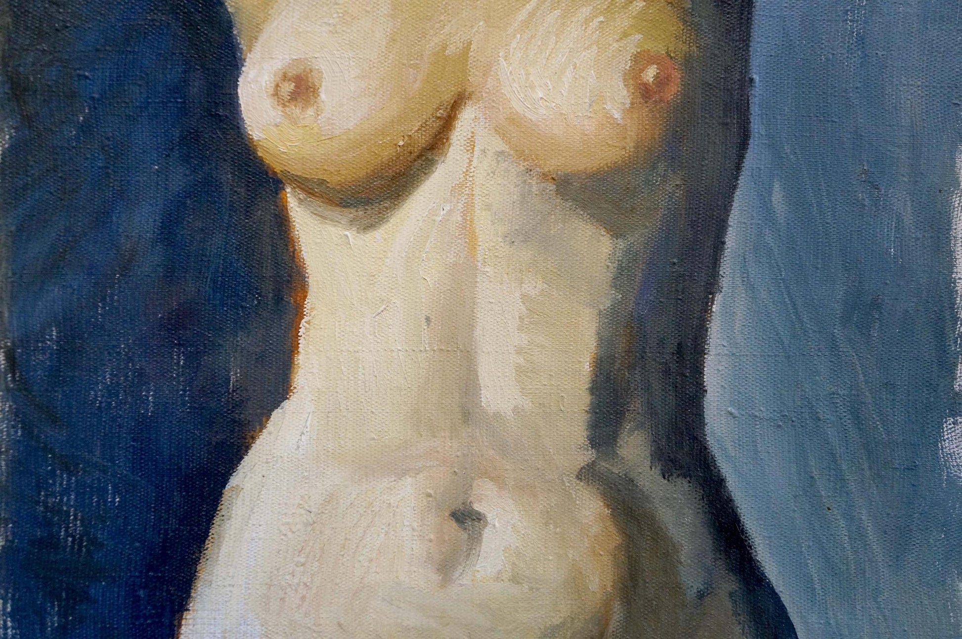 Impressionistic female figure torso by Lomykin Konstantin Matveyevich