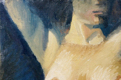 Oil painting portrait of female figure by Lomykin Konstantin Matveyevich