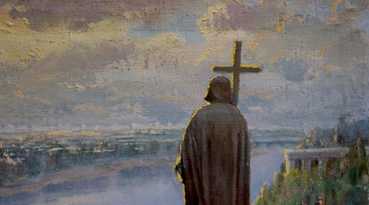 Bronze statue of Saint Vladimir in Kiev oil painting by Navrotsky