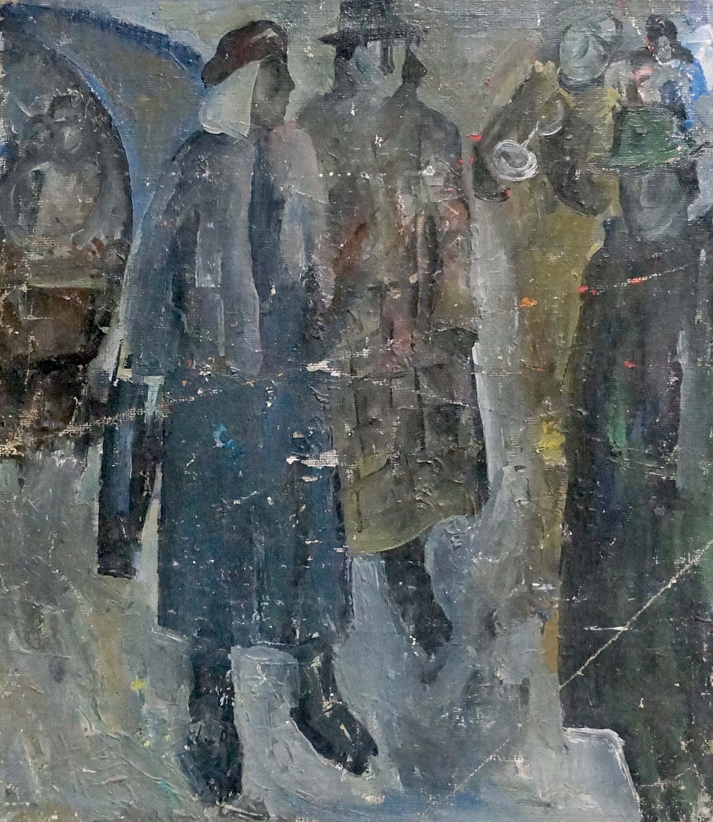 Oil painting of Nikolai Petrovich Petrov portrait in abstract expressionist style