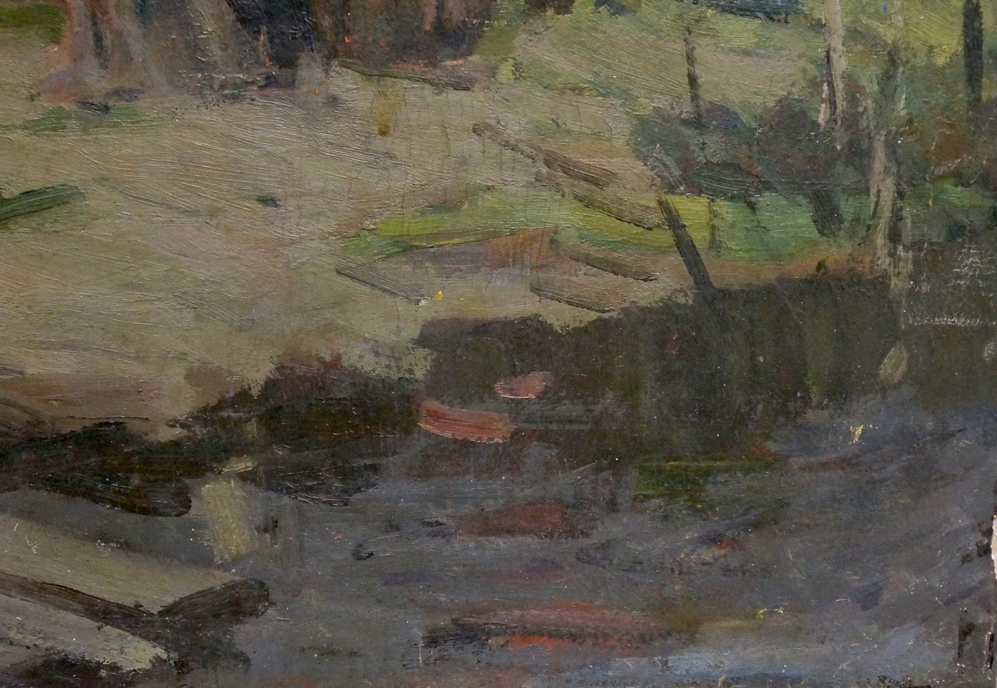 Oil painting Wedding Plamenitsky by Anatoly Alexandrovich, rustic landscape