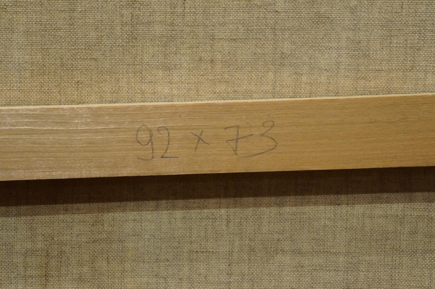 Back of Gustave Moneux oil painting portrait with 92 x 73 stretcher bar