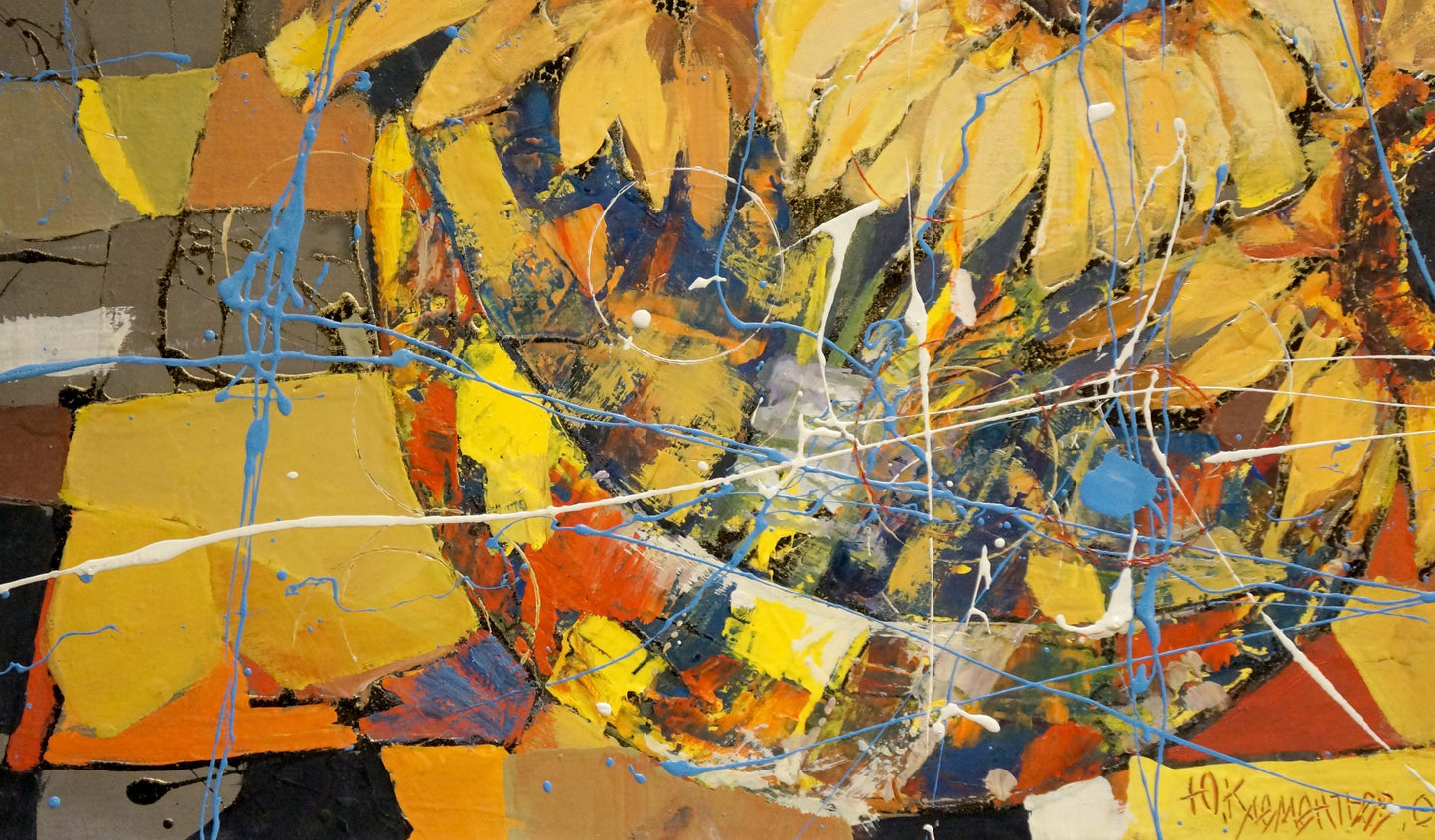 Vibrant sunflower oil painting by Klementyev Yuri Leonidovich
