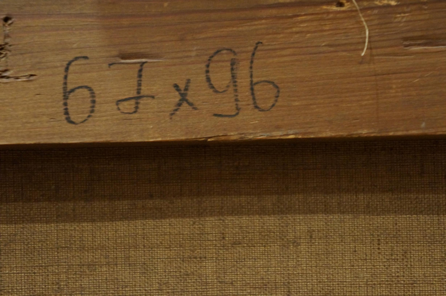 Back of Oil painting Cherry on the table R. Eckart frame with 67x96 dimensions