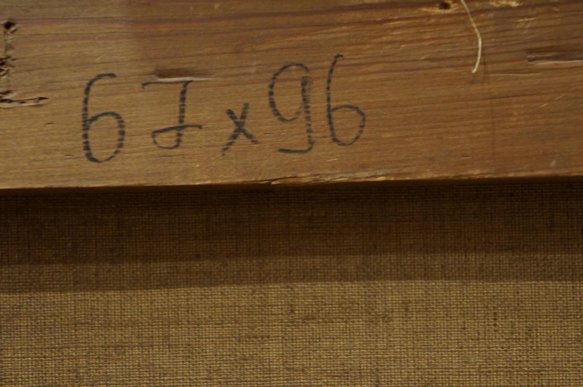 Back of Oil painting Cherry on the table R. Eckart frame with 67x96 dimensions