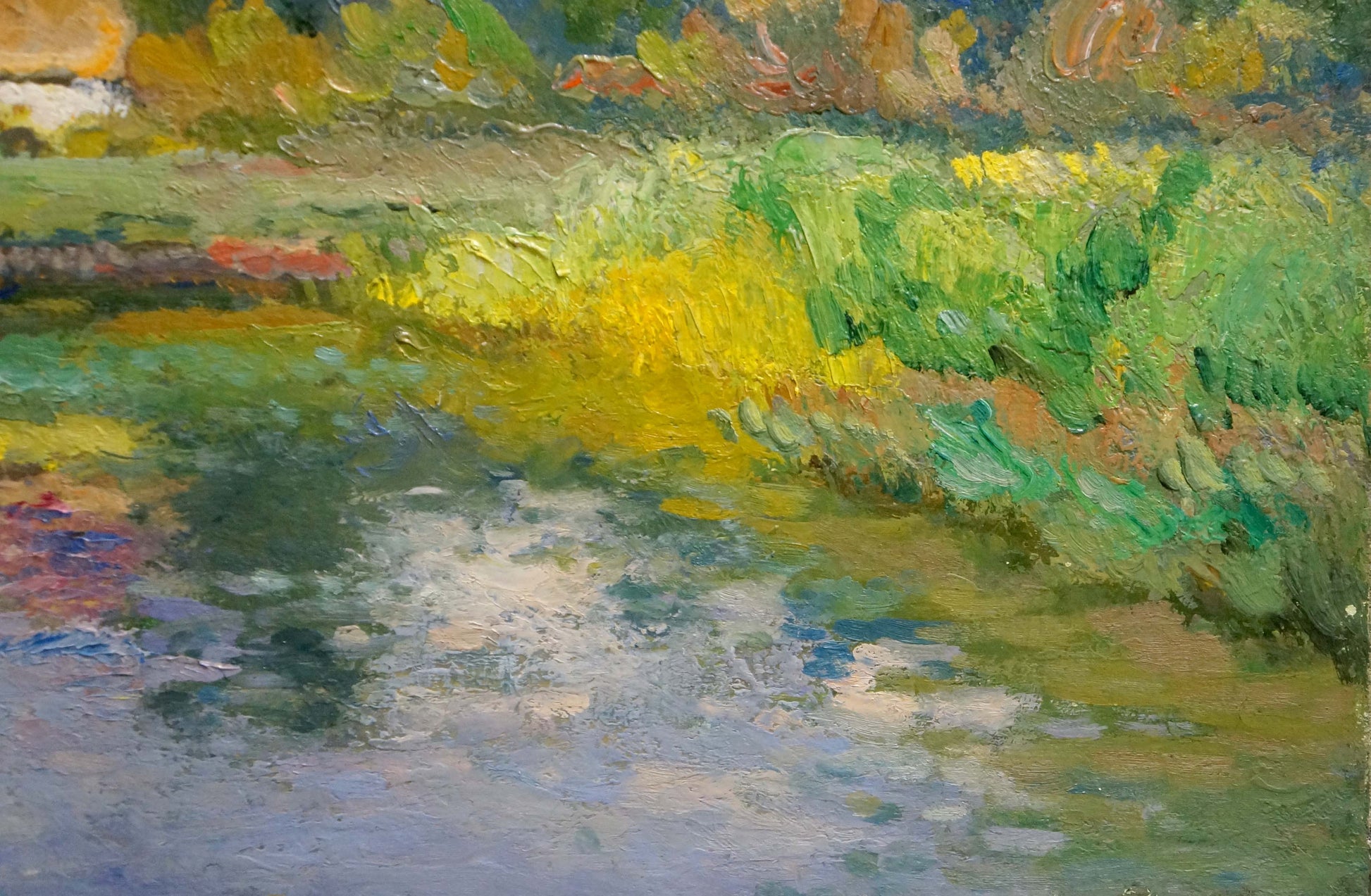 Vibrant impressionist oil painting Near the River by Alexander Mynka