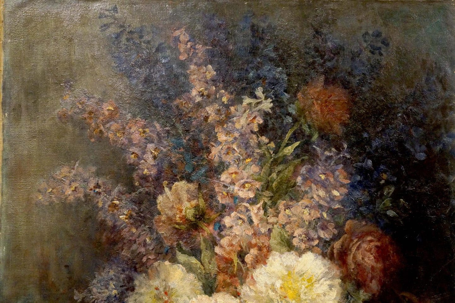 Lush impressionistic oil painting of Wilhelm Nagel floral still life
