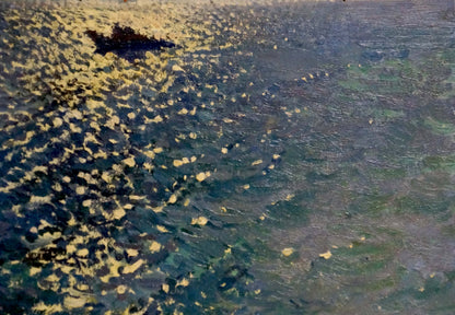 Oil painting Sea by Kolesnik Boris Afanasevich, textured shimmering water
