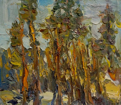 Impasto oil painting End of Winter by Dupliy Sergey Alexandrovich