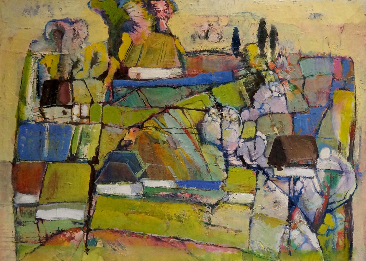 Oil painting April by Igor Grigoryevich Skorupsky, vibrant abstract landscape