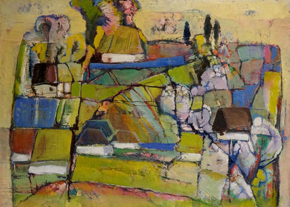 Oil painting April by Igor Grigoryevich Skorupsky, vibrant abstract landscape