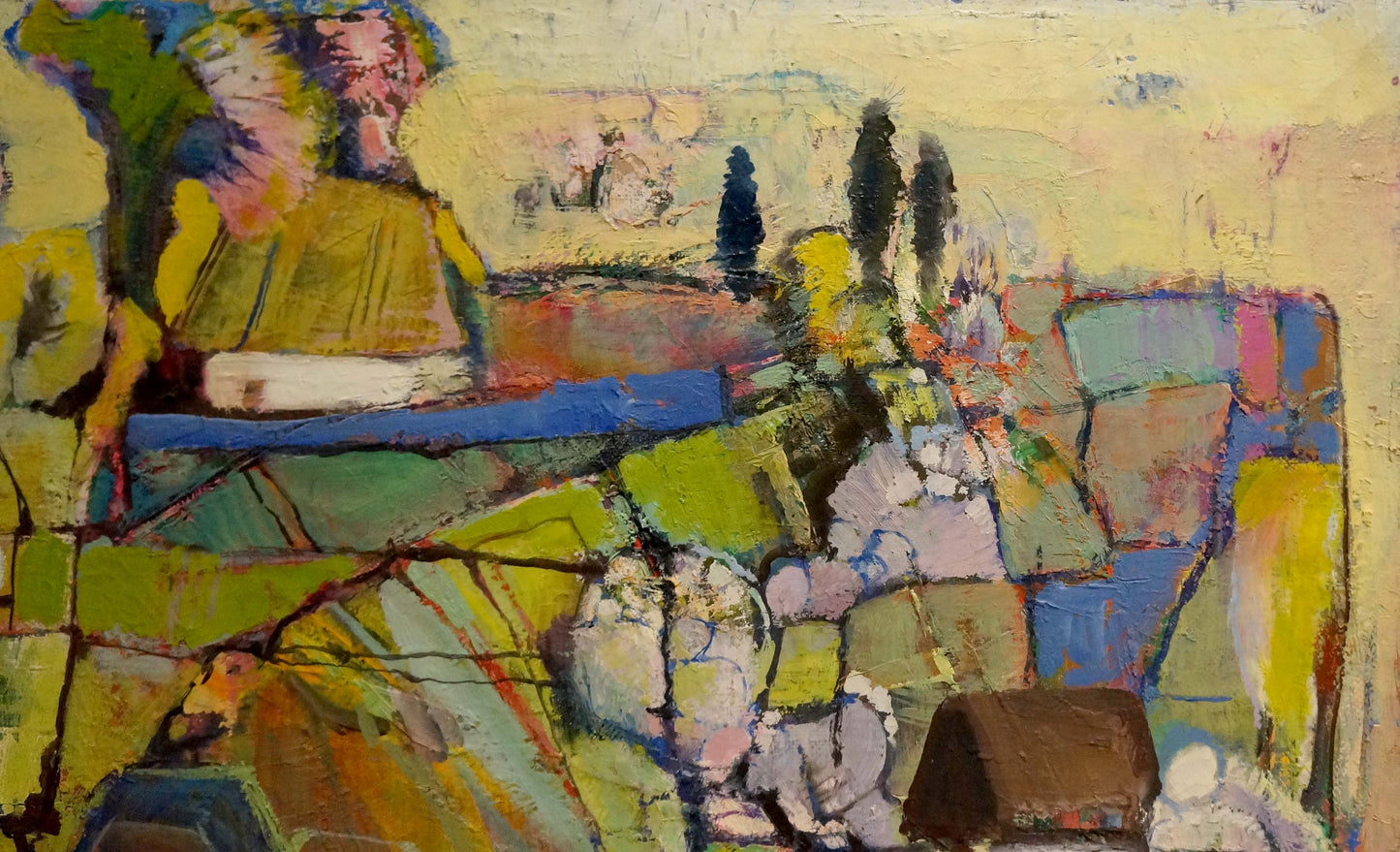 Oil painting April by Igor Grigoryevich Skorupsky, abstract expressionist vibrant brushstrokes
