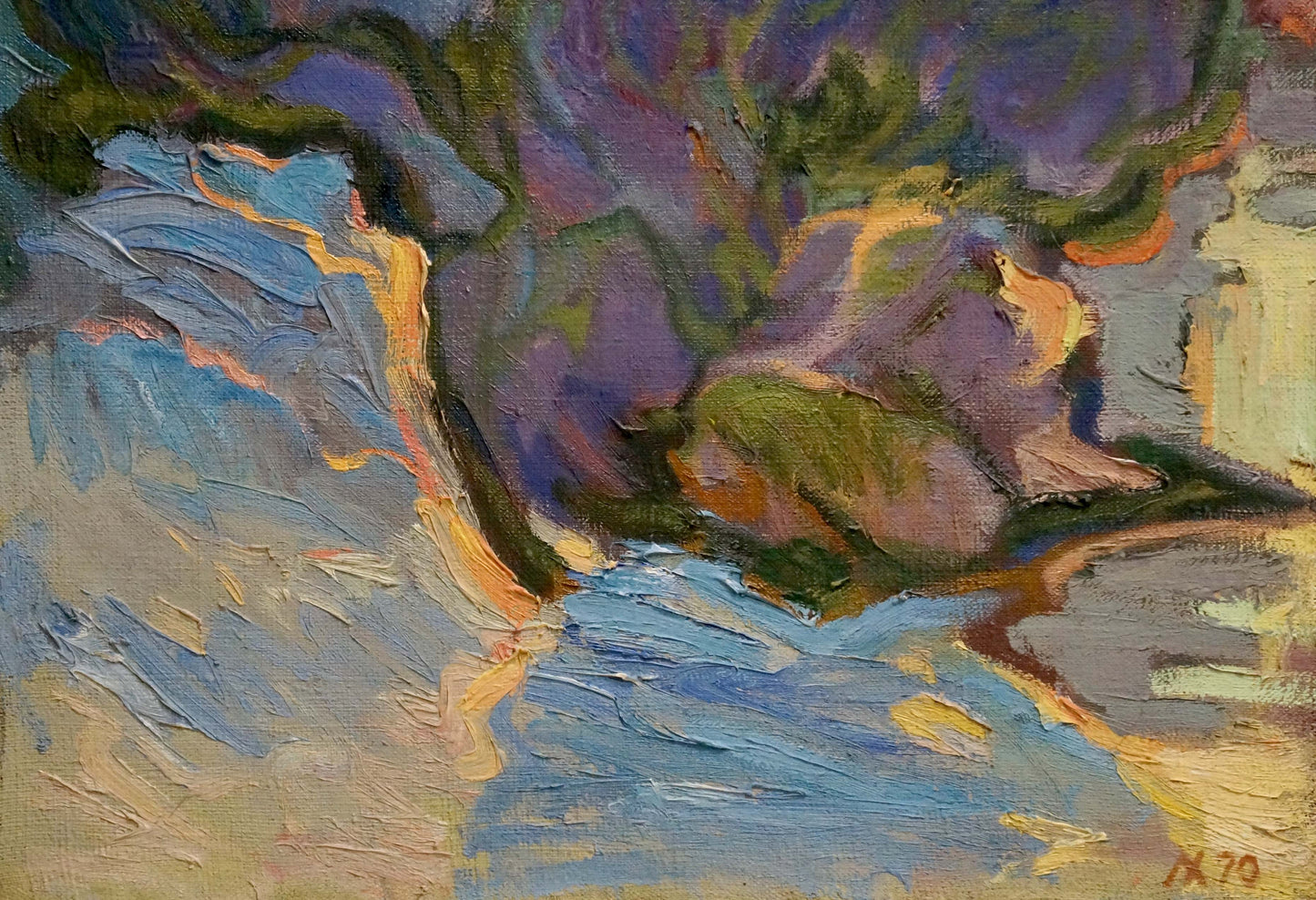 Oil painting Winter evening by Khvedchuk Leonid Vladimirovich