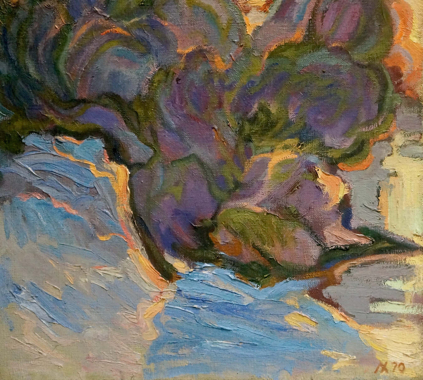 Oil painting Winter evening by Khvedchuk Leonid Vladimirovich