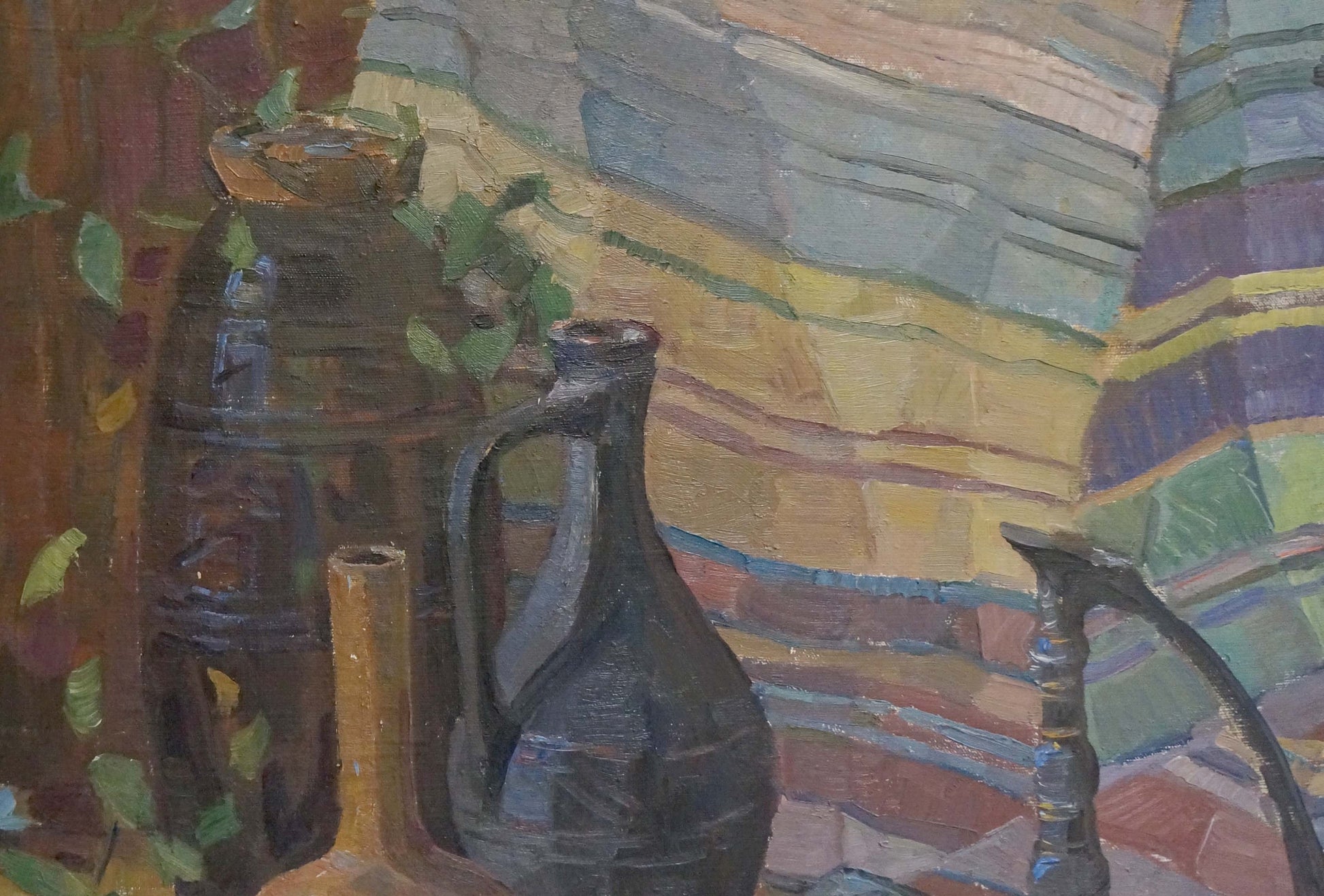 Dark matte ceramic jug in Afanasiev Nikolay Grigorievich oil painting