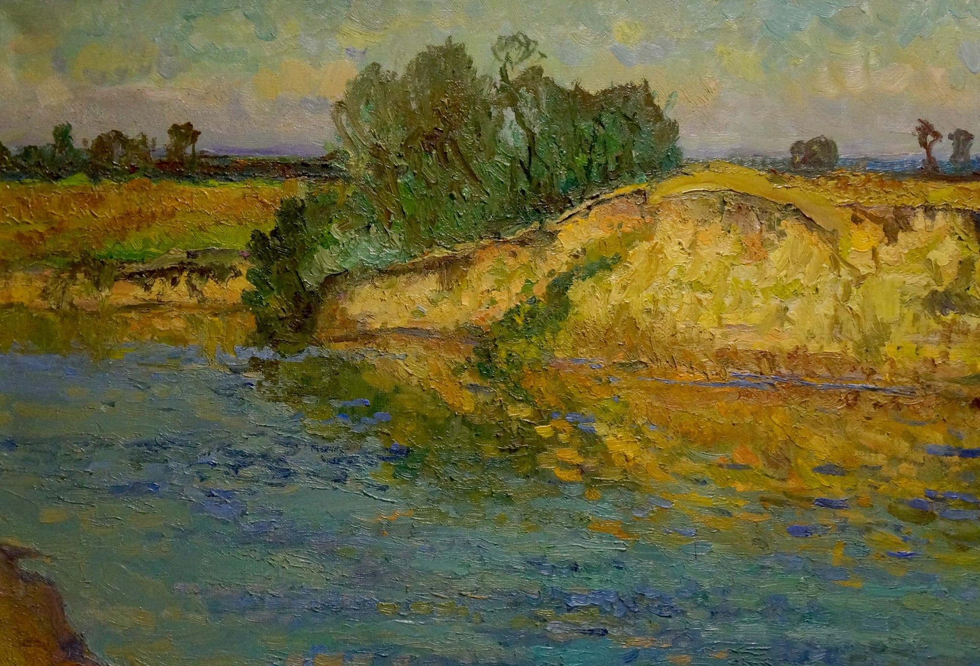 Oil painting Hot summer day by the river by Alexander Mynka