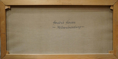 Back of Hendrik Hansen Felsenbrandung canvas titled Oil painting The waves