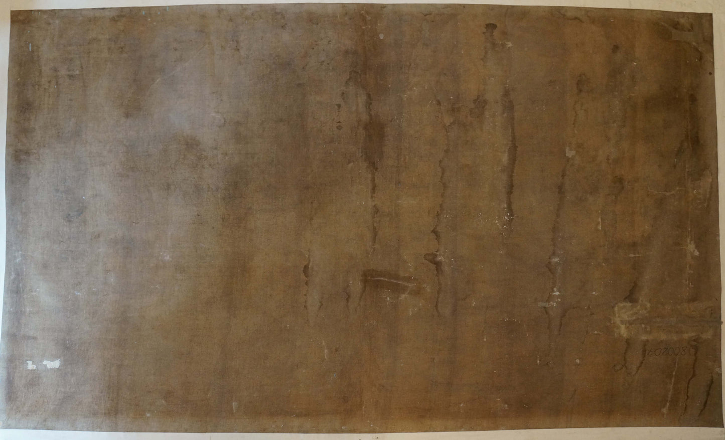 Weathered brownish-gray wall in Petr Kuzmich Stolyarenko oil painting