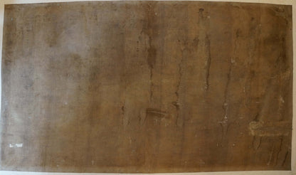 Oil painting back: weathered brown wall, streaks by Petr Kuzmich Stolyarenko