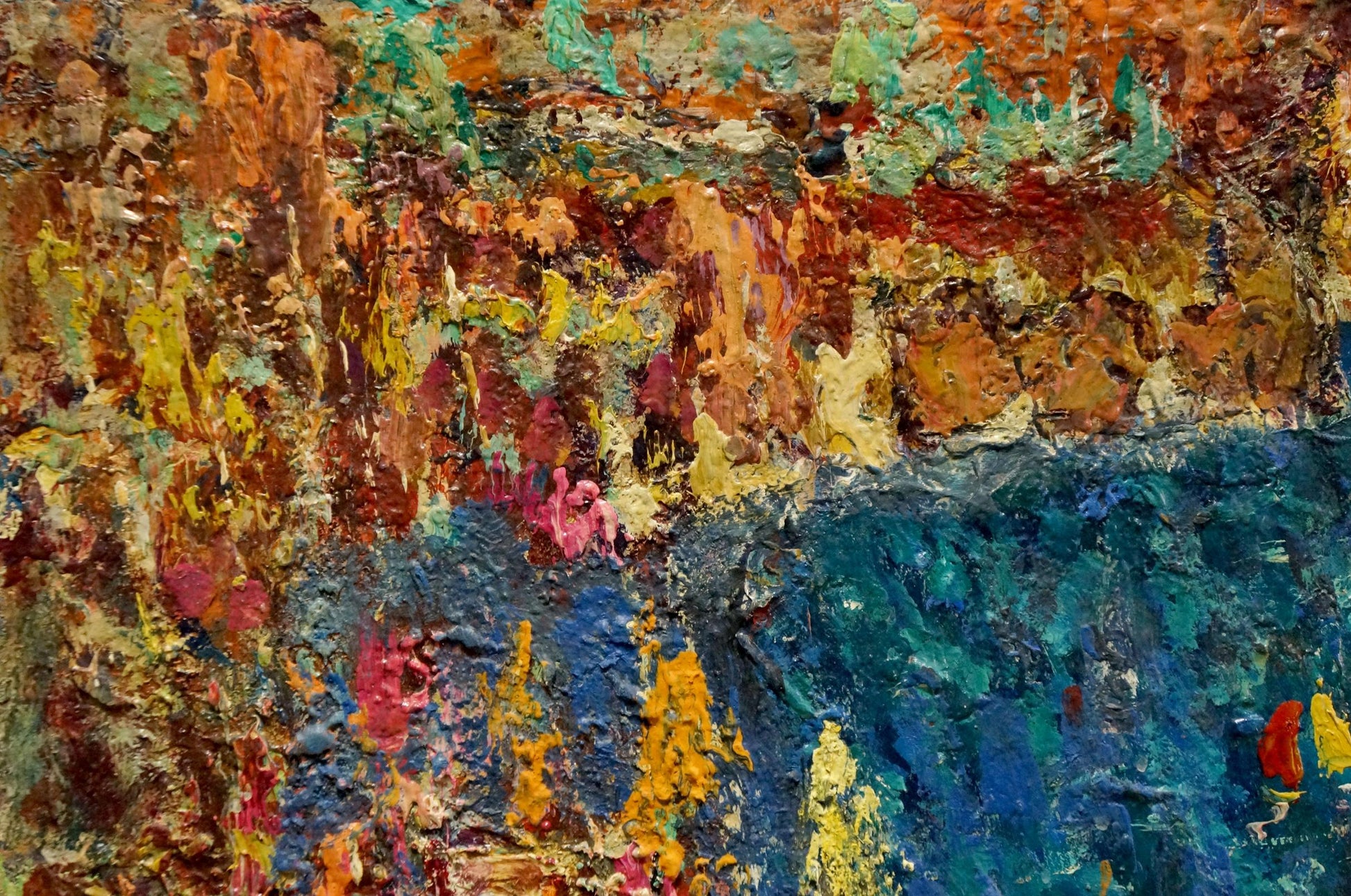 Vibrant abstract oil painting The artist’s thoughts by Filatov Vladimir Nikolaevich