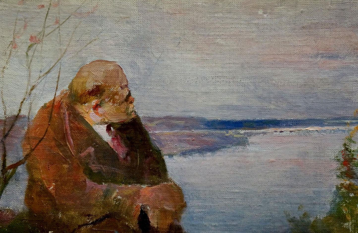 Oil painting portrait of old man by Konovalyuk Fedor Zotikovich