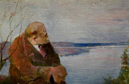 Oil painting portrait of old man by Konovalyuk Fedor Zotikovich