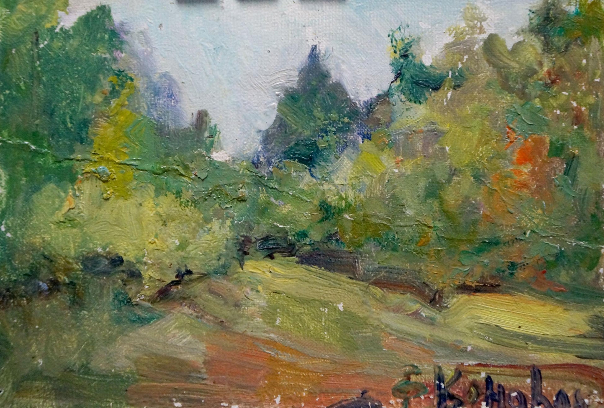 Oil painting by Konovalyuk Fedor Zotikovich: impressionist green landscape