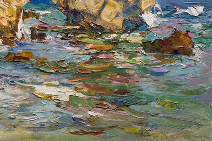 Oil painting Rocky coast by Zaborovsky Leonid Alexandrovich