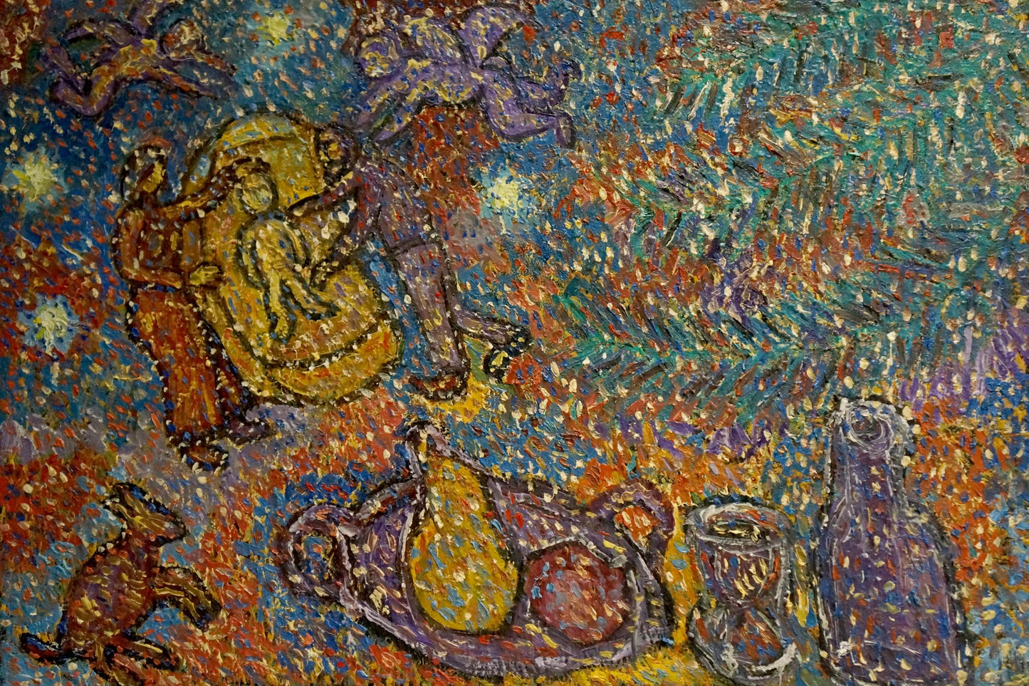 Vibrant abstract oil painting Sleepwalkers by Boyko Petr Borisovich