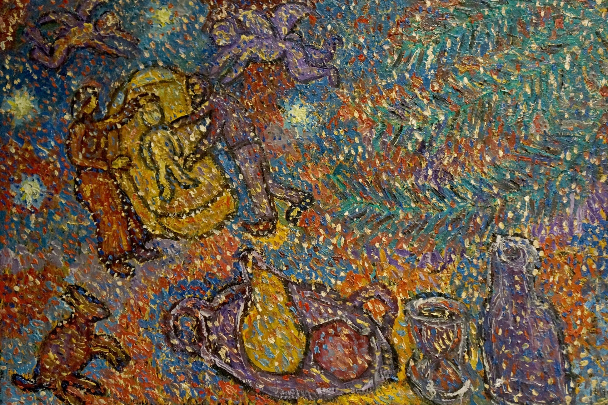 Vibrant abstract oil painting Sleepwalkers by Boyko Petr Borisovich