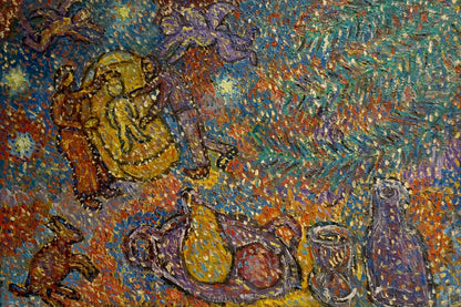 Vibrant abstract oil painting Sleepwalkers by Boyko Petr Borisovich