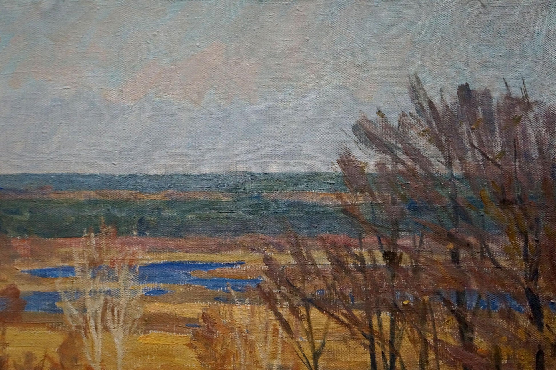 Oil painting Autumn has come by Minka Alexander Fedorovich, serene autumn landscape