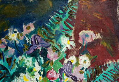 Vibrant oil painting of bewitching flowers by Patik Volodymyr Yosypovych