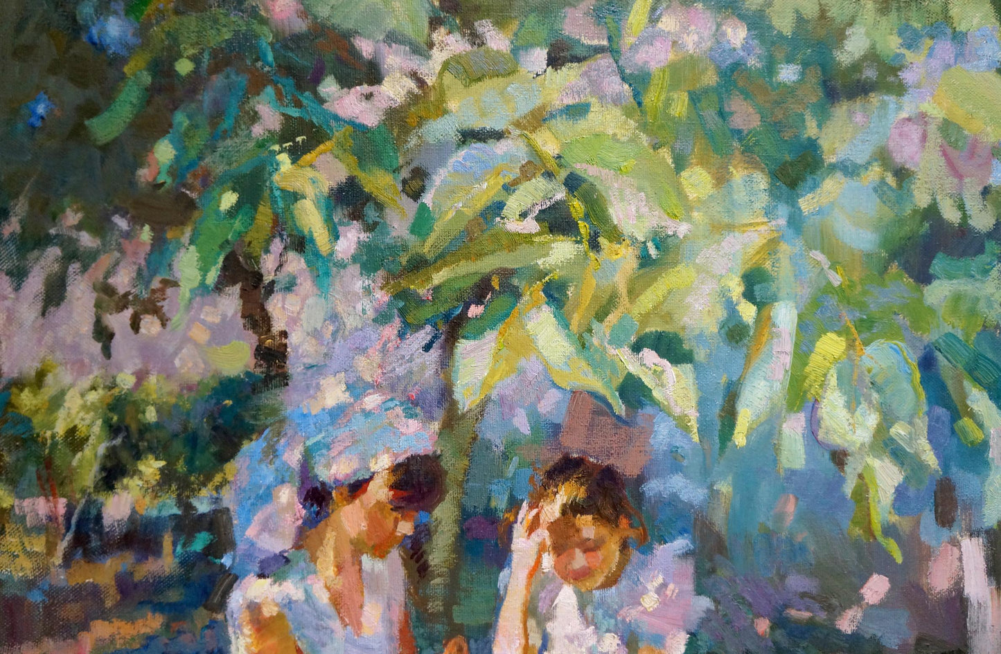 Oil painting Children in the garden by Chaus Victor Nikolaevich