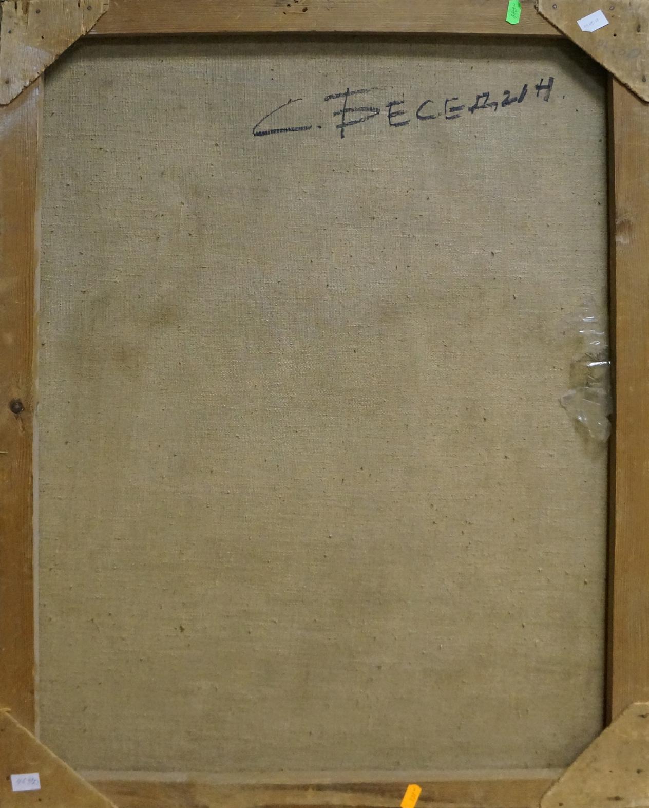 Back of Besedin Sergey Fotievich oil painting Flowers canvas with c. signature