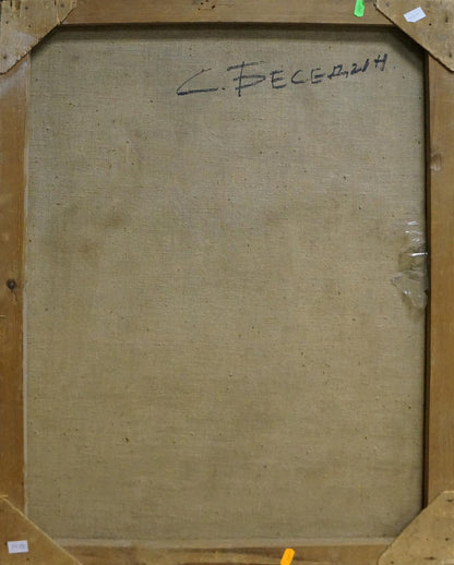 Back of Besedin Sergey Fotievich oil painting Flowers canvas with c. signature